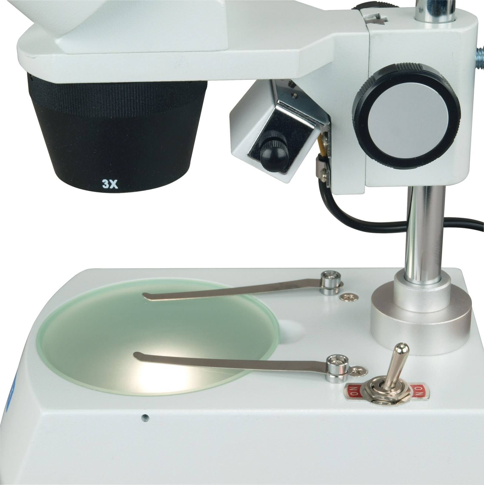 OMAX 20X-60X Student Binocular Stereo Microscope with Dual Lights and Cleaning Pack