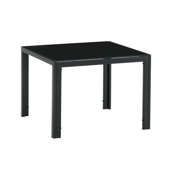 Coffee Table Set of 2,Square with Tempered Glass Finish