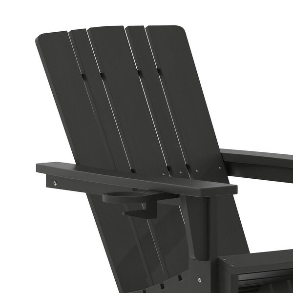 Commercial Grade AllWeather Adirondack Chair with Swiveling Cupholder