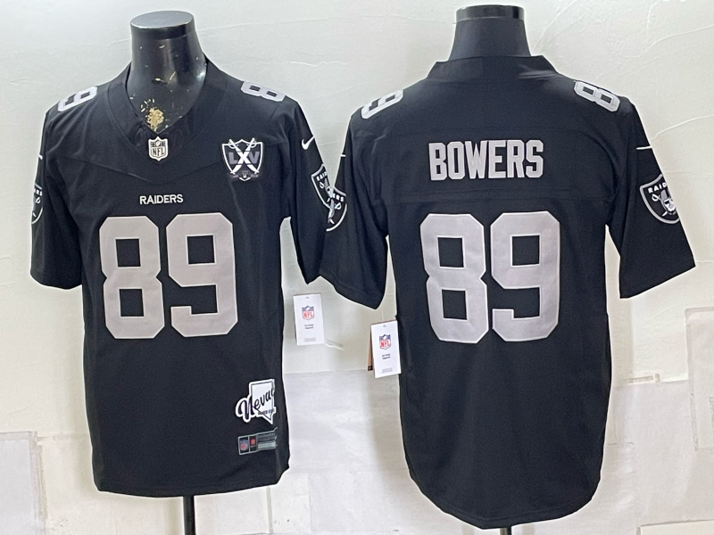 Men's Las Vegas Raiders Brock Bowers #89 Black Game Jersey