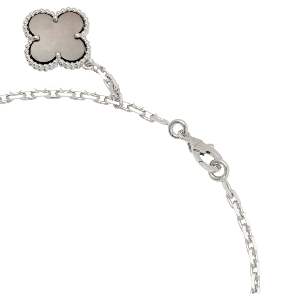 Van Cleef & Arpels Magic Alhambra 6 Motifs Necklace 18K White Gold VCARN18900