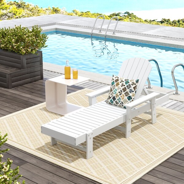 Polytrends Altura Poly EcoFriendly All Weather Reclining Chaise Lounge with Arms
