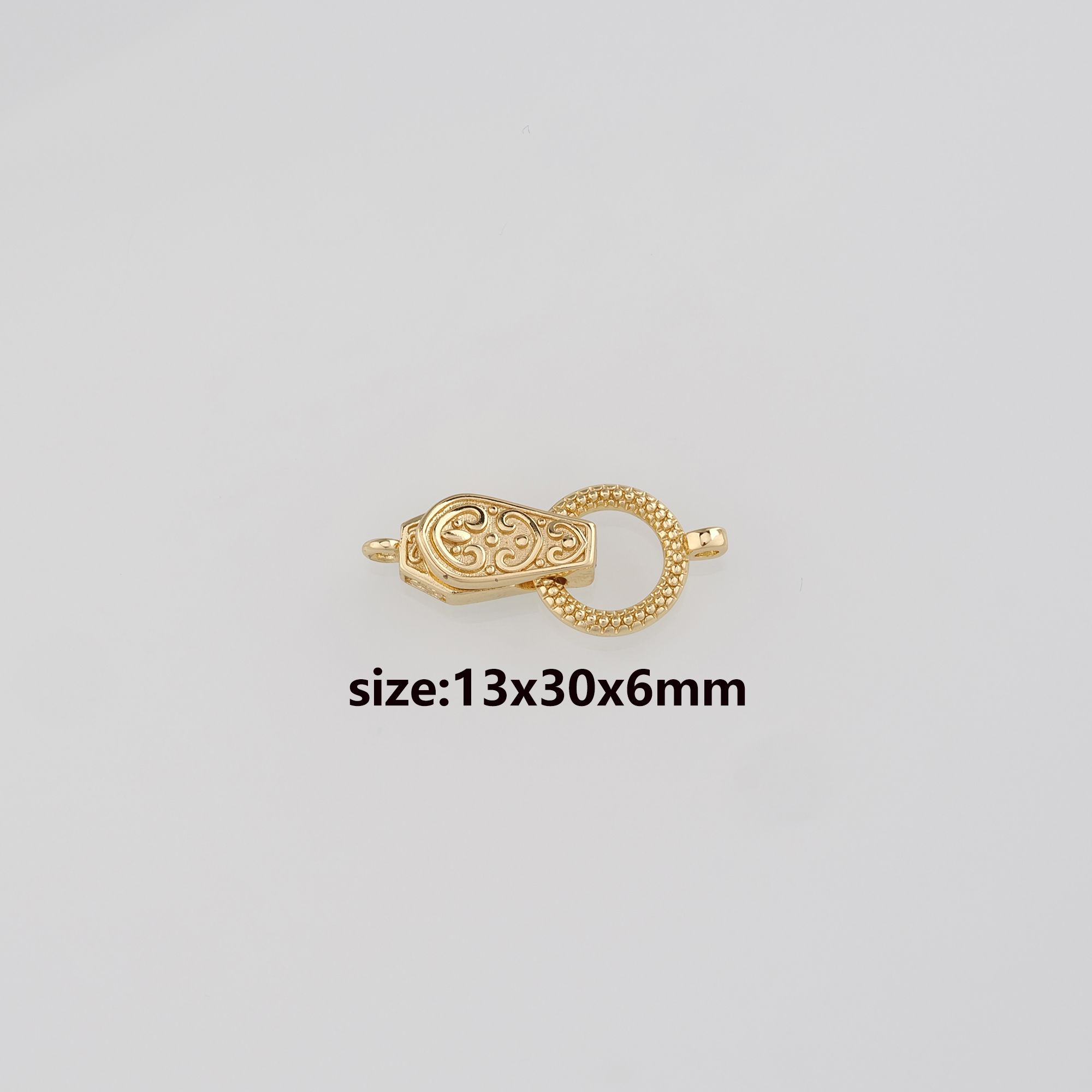 18K Gold Filled End Clasp,Hook Clasps,Connector End Cap Clasp for DIY Jewelry Necklace Bracelet