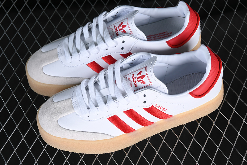 Adidas Samba Vegan White/Red/Brown ID0438