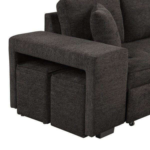 Modern LShape 3 Seat Reversible Sectional Sofa