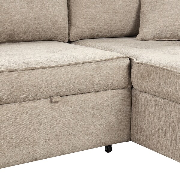 Modern LShape 3 Seat Reversible Sectional Sofa
