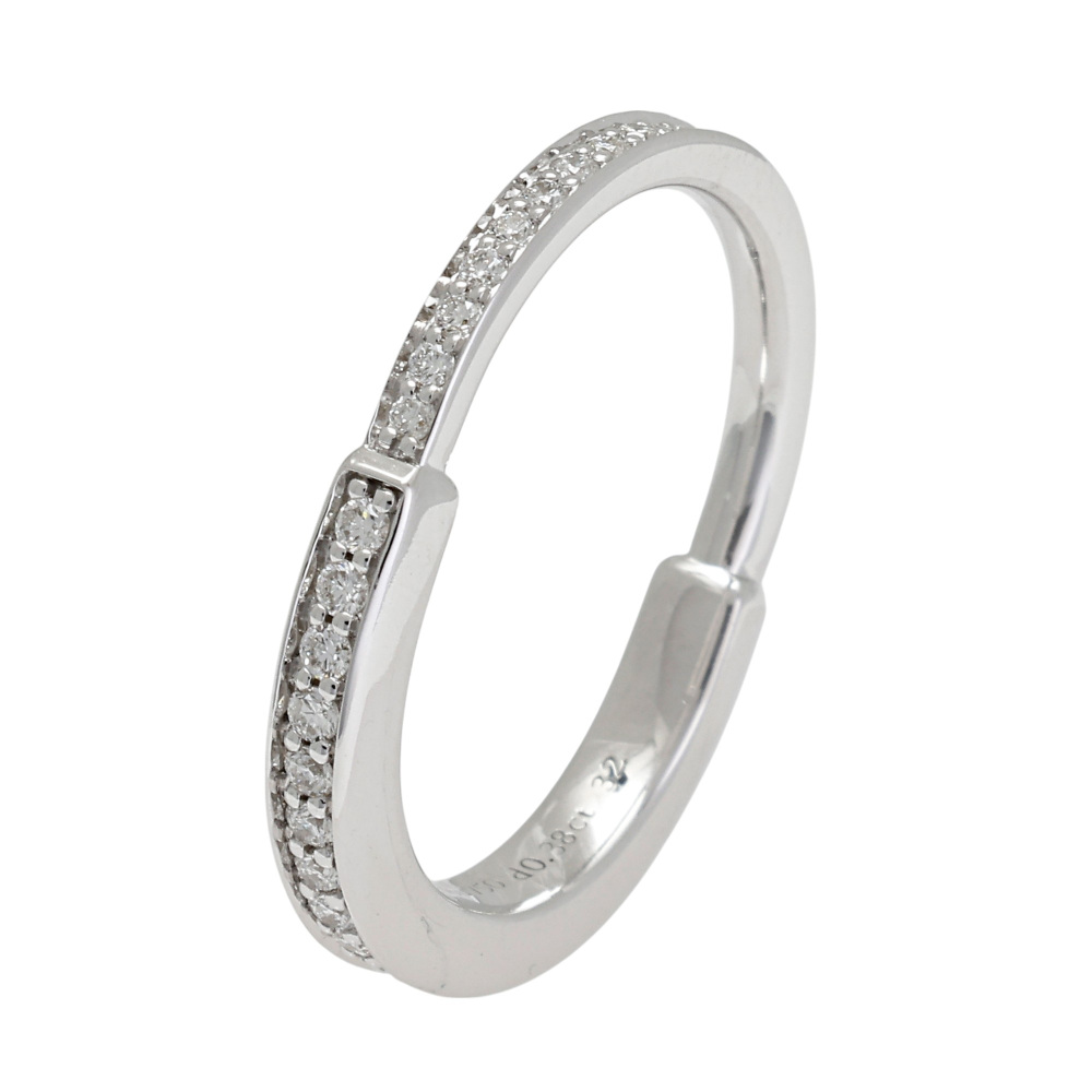 Tiffany & Co. Lock Ring 18K White Gold Diamond 72345177