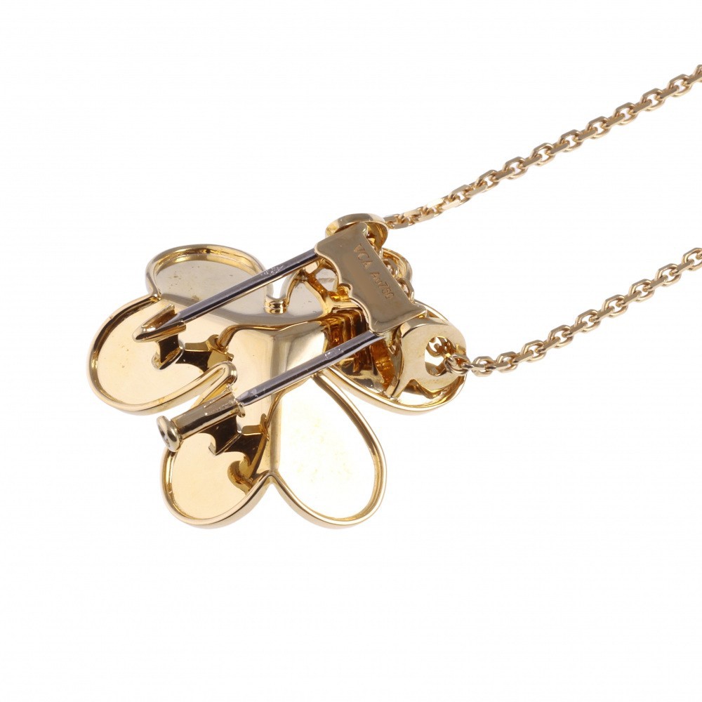 Van Cleef & Arpels Frivole Clip Pendant Very Necklace 18K Yellow Gold Diamond VCARP2DW00