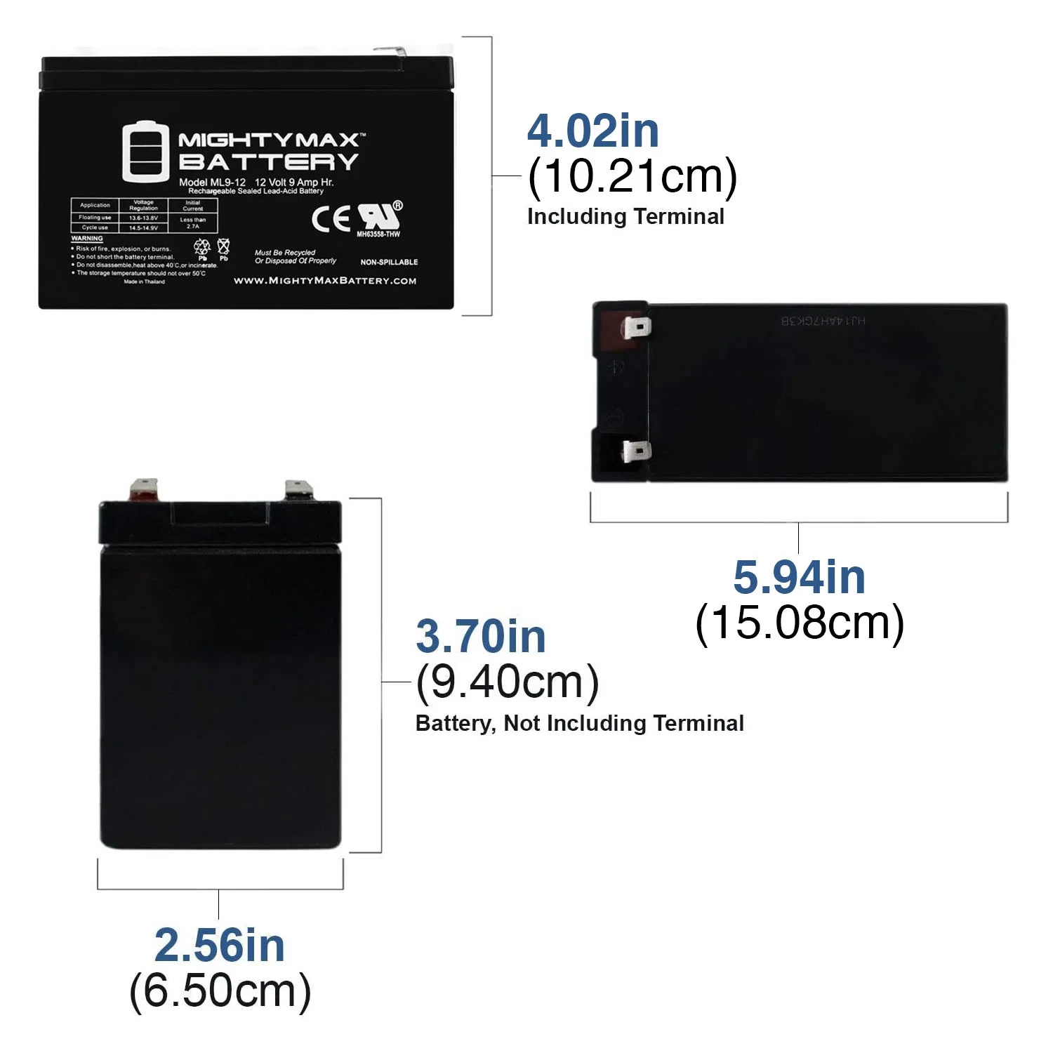 12V 9AH Replacement Battery for EXIDE POWERWARE PW9120 700, 1000, 1500