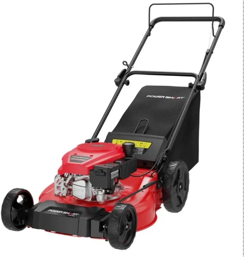 PowerSmart 21-Inch 3-in-1 Push Lawn Mower – 144cc Engine with Bagging & High Wheels