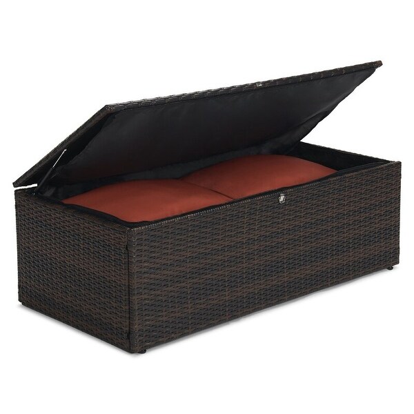 5piece Wicker Patio Conversation Furniture Set