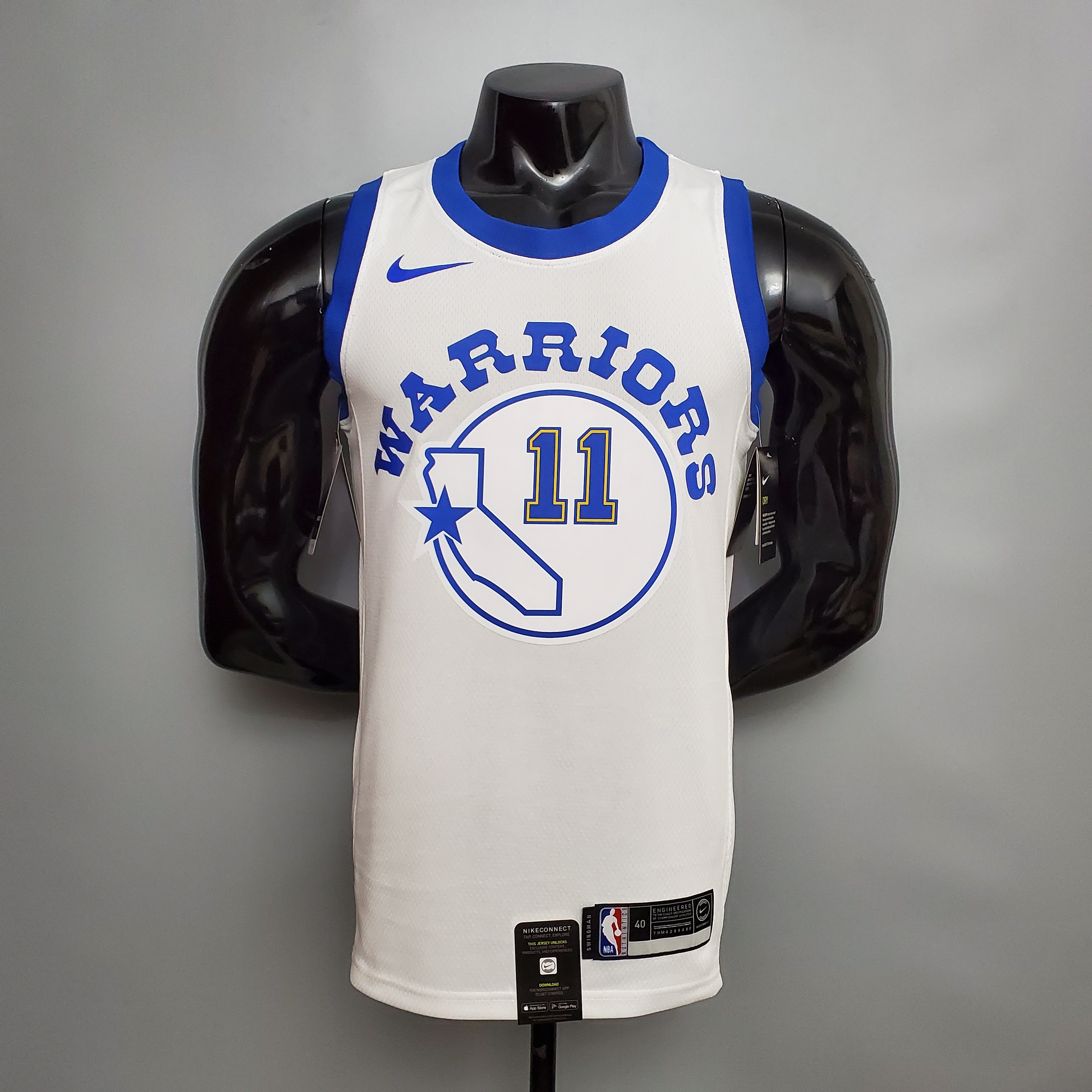 Klay Thompson Golden State Warriors Retro Version Swingman Jersey White