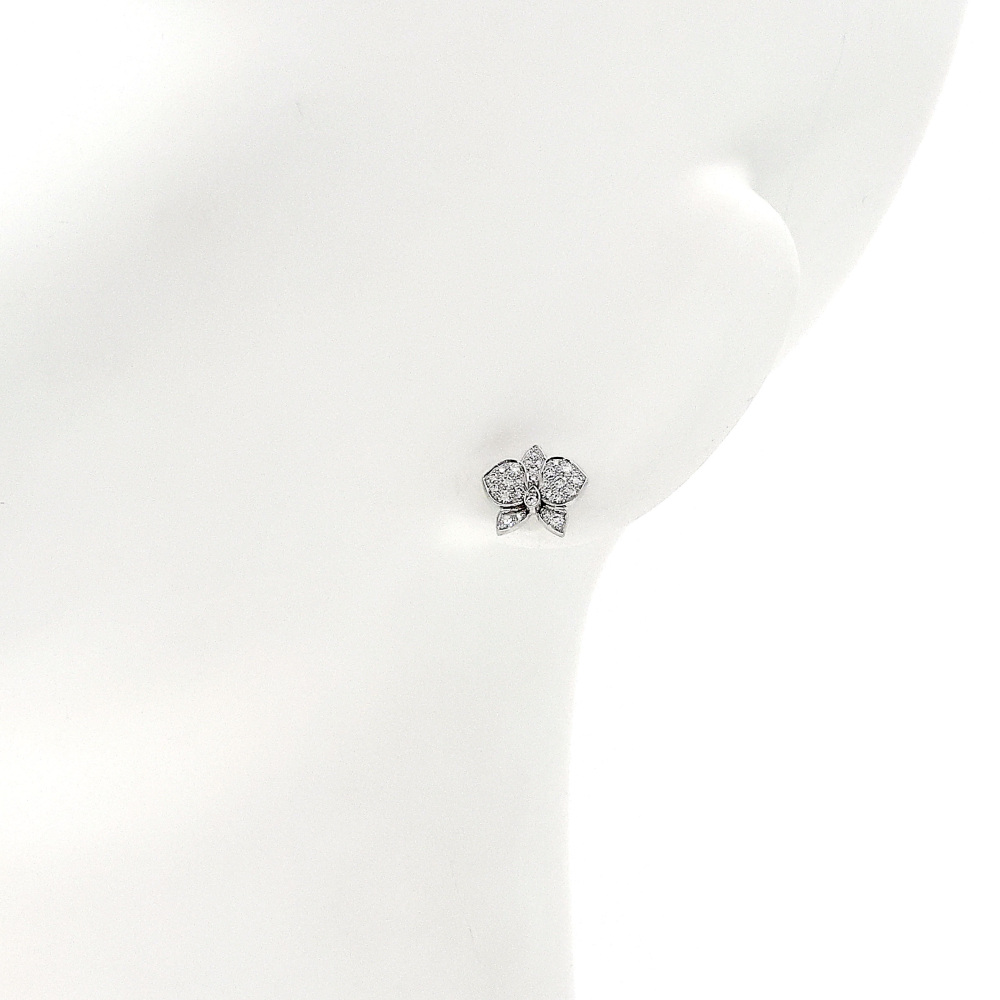 Cartier Caresdor Kidepal Earrings 18K White Gold Diamond B8032200