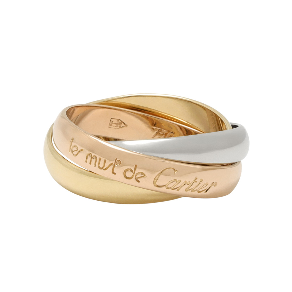 Cartier Trinity Classic Model Ring Tri-Gold