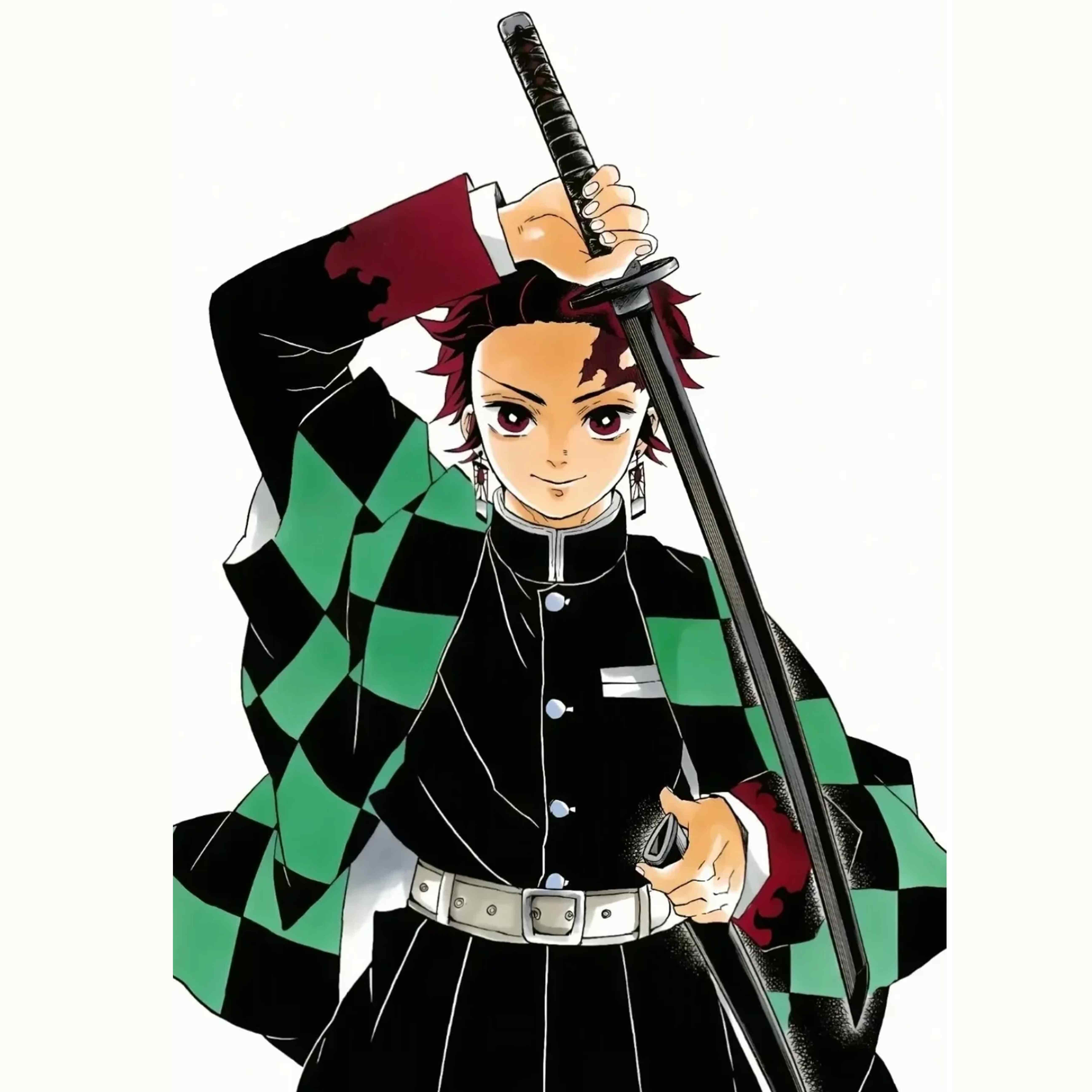 GM01 | ‎Kamado Tanjiro Sword | Demon Slayer | Katana | 1045 Carbon steel | Handmade Real Sword | Sharp | Black | Battle-Ready | Full-tang | Spartan Blades Club | CHEN'S SWORDS 1892 - Spartan Blades Club - 陳氏劍莊1892