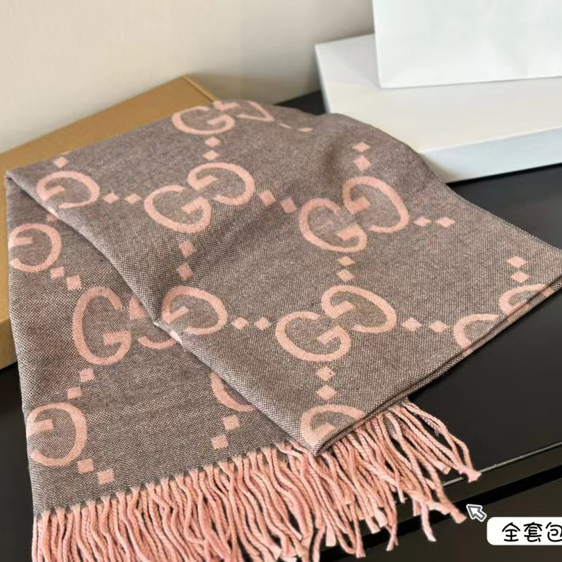 Gucci Cashmere Scarf Unisex Warm Shawl Wrap Scarf - cnluxepick