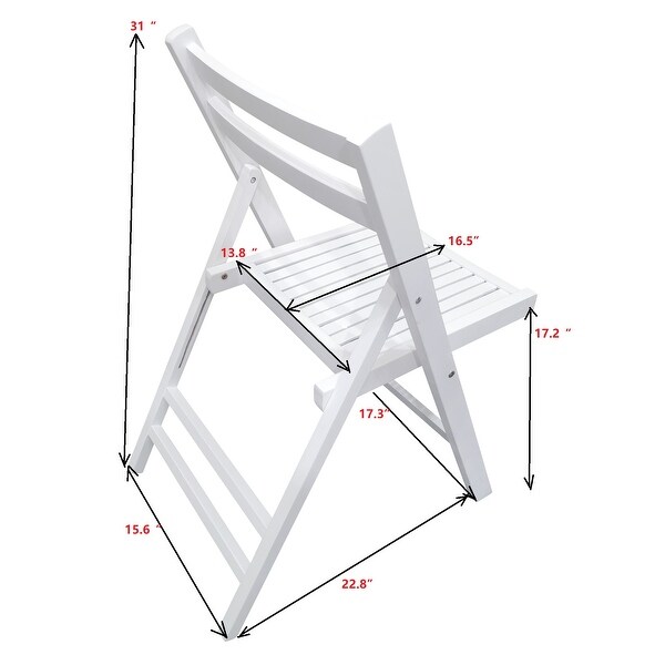 Furniture Slatted Wood Folding Special Event Chair ,Set of 4