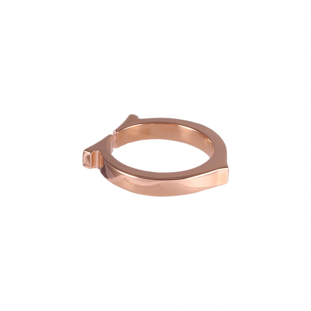 Cartier C Flat K18PG Pink Gold Ring