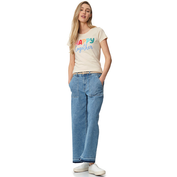 Famy Damen T-Shirt mit Message-Print