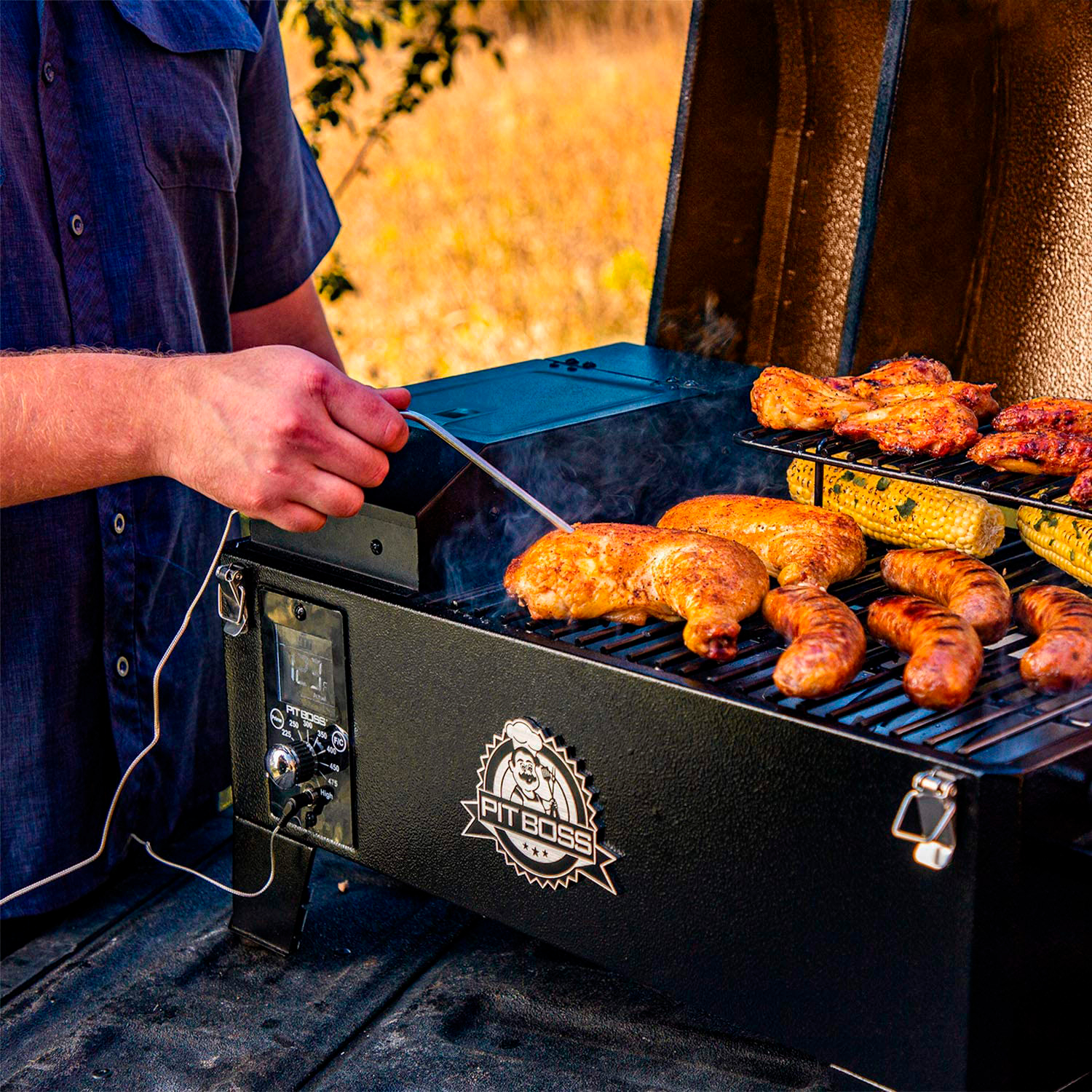 Pit Boss - Table Top Pellet Grill - Mahogany