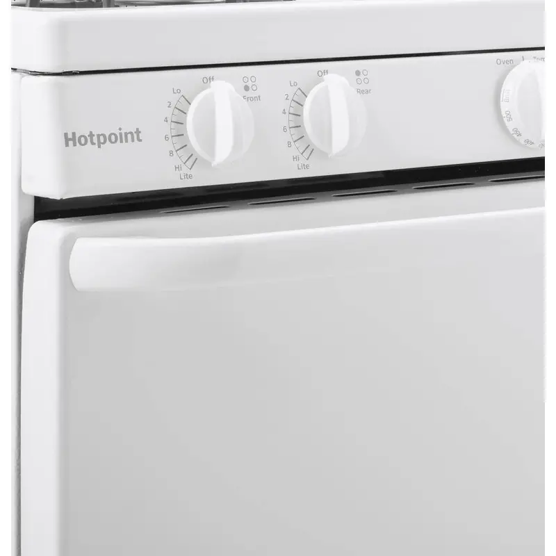 White Freestanding Electric Range – 20-Inch 4-Burner Cooktop with Oven