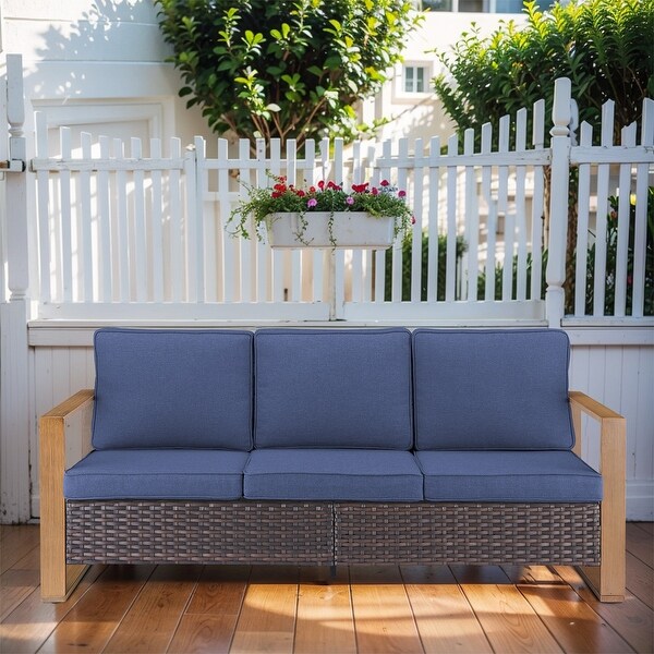 Patio Sofa Wicker High Back Sofa