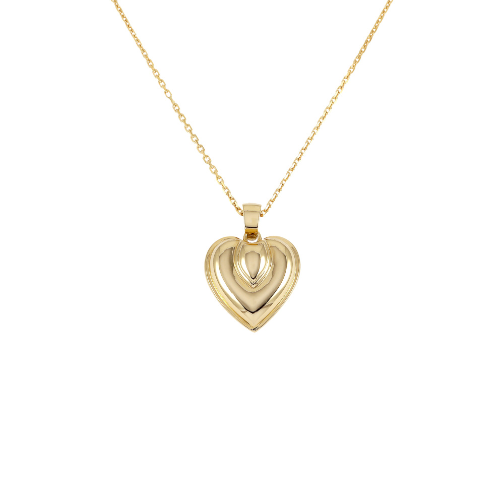 Cartier Heart Motif K18YG Yellow Gold Necklace