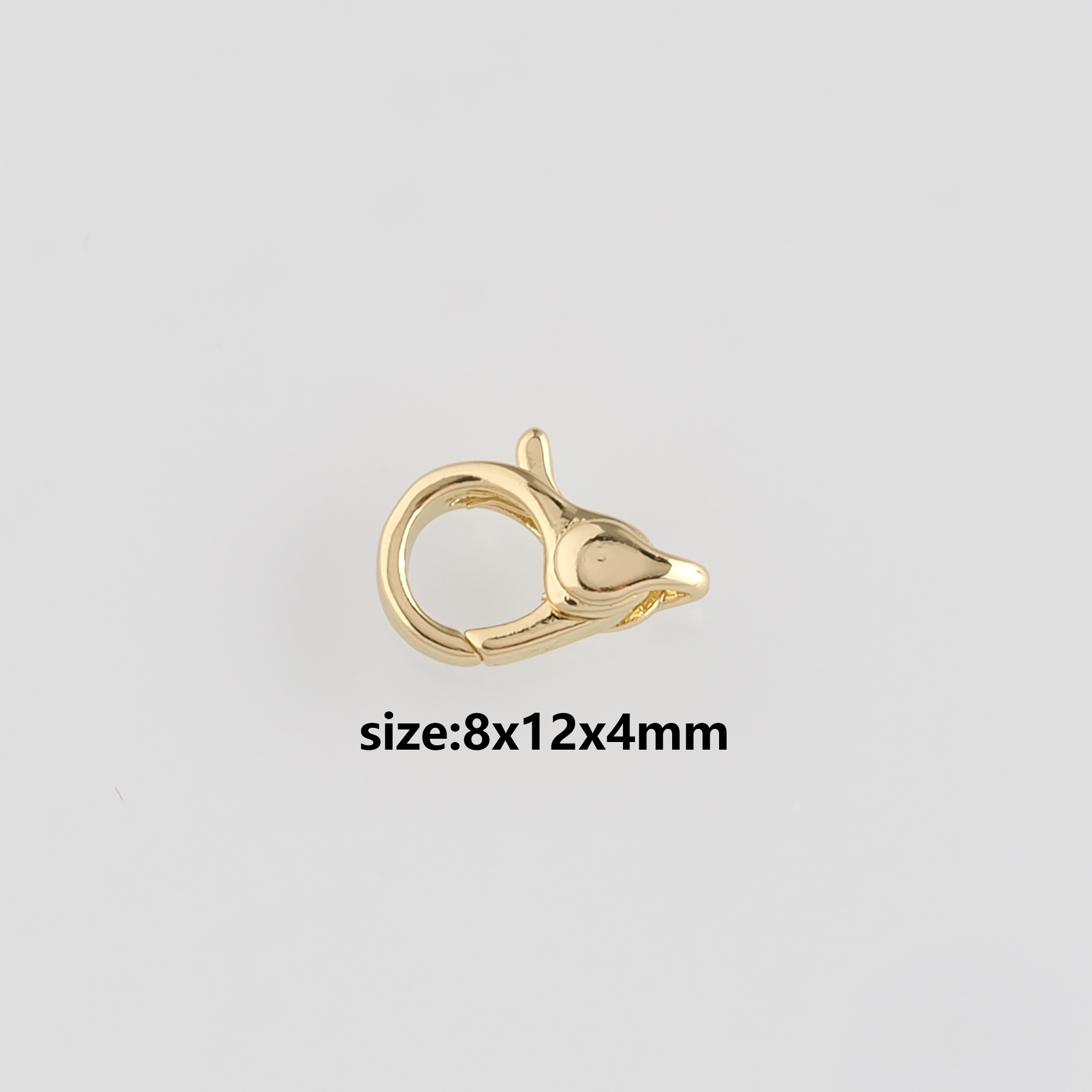 18K Gold Filled Lobster Claw Clasp,Lobster Clasp Lock,Spring Buckle for DIY Jewelry Necklace Bracelet