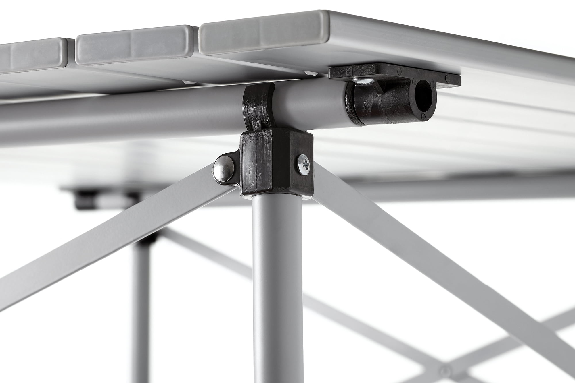 Coleman Compact 27.6″ W x 27.6″ L Roll-Top Aluminum Adult Camping Table, Silver