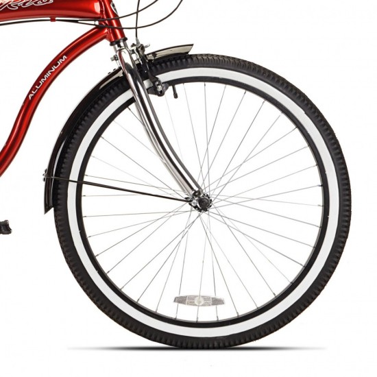 26″ Del Rio Men’s Cruiser Bike, Red