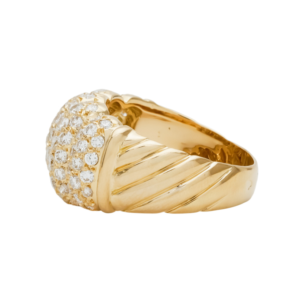Van Cleef & Arpels Mantille K18 Yellow Gold Ring Diamond