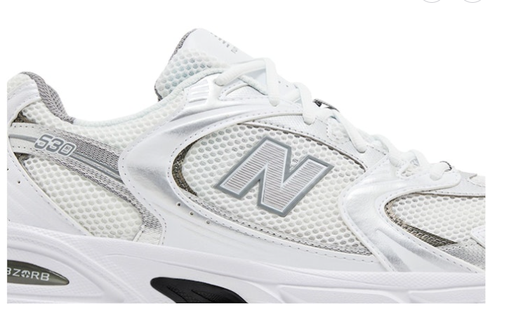 New Balance 530 White Silver Metallic MR530AD Casual Running Shoes
