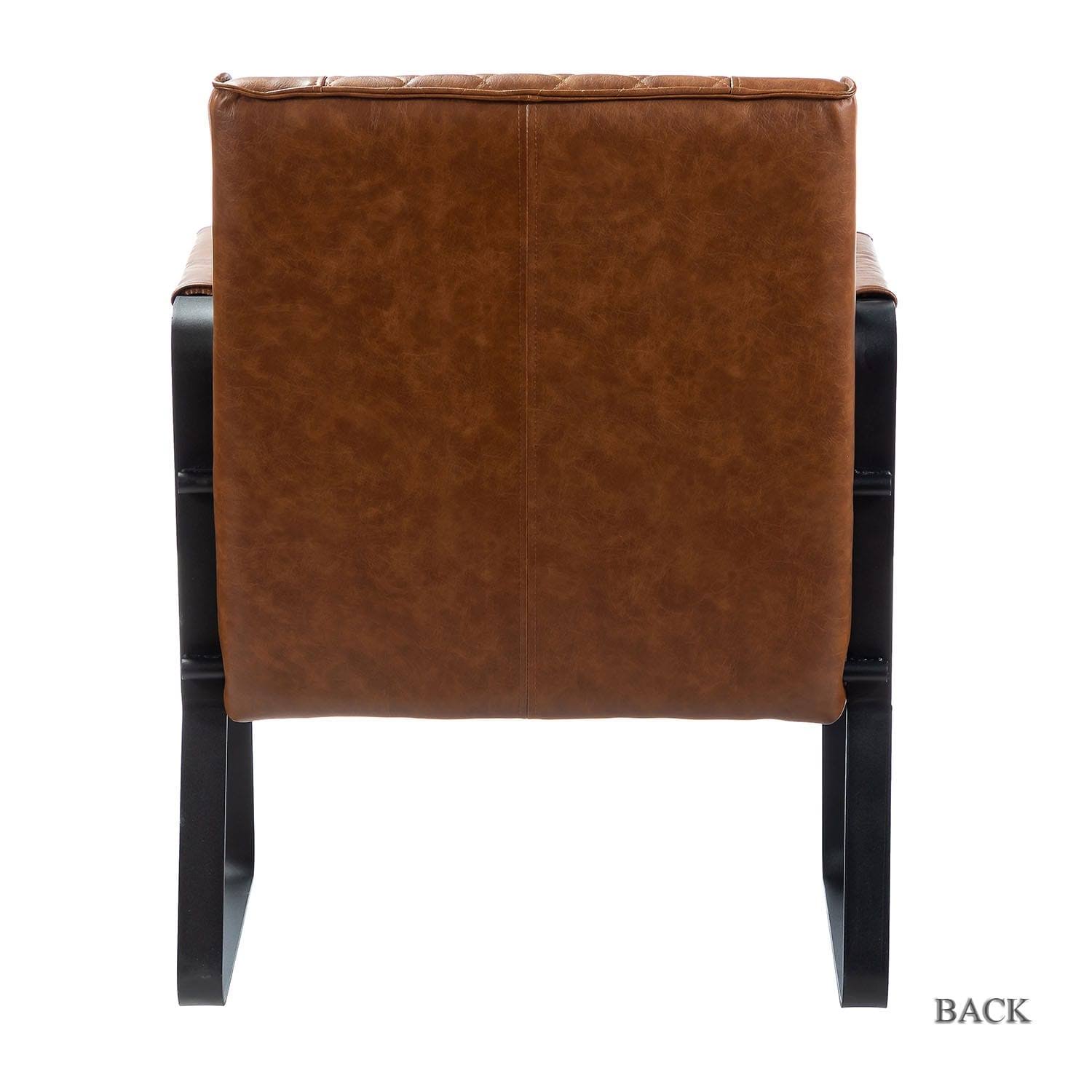 Lagash Lesuire PU Chair with Tufted Back - Blue