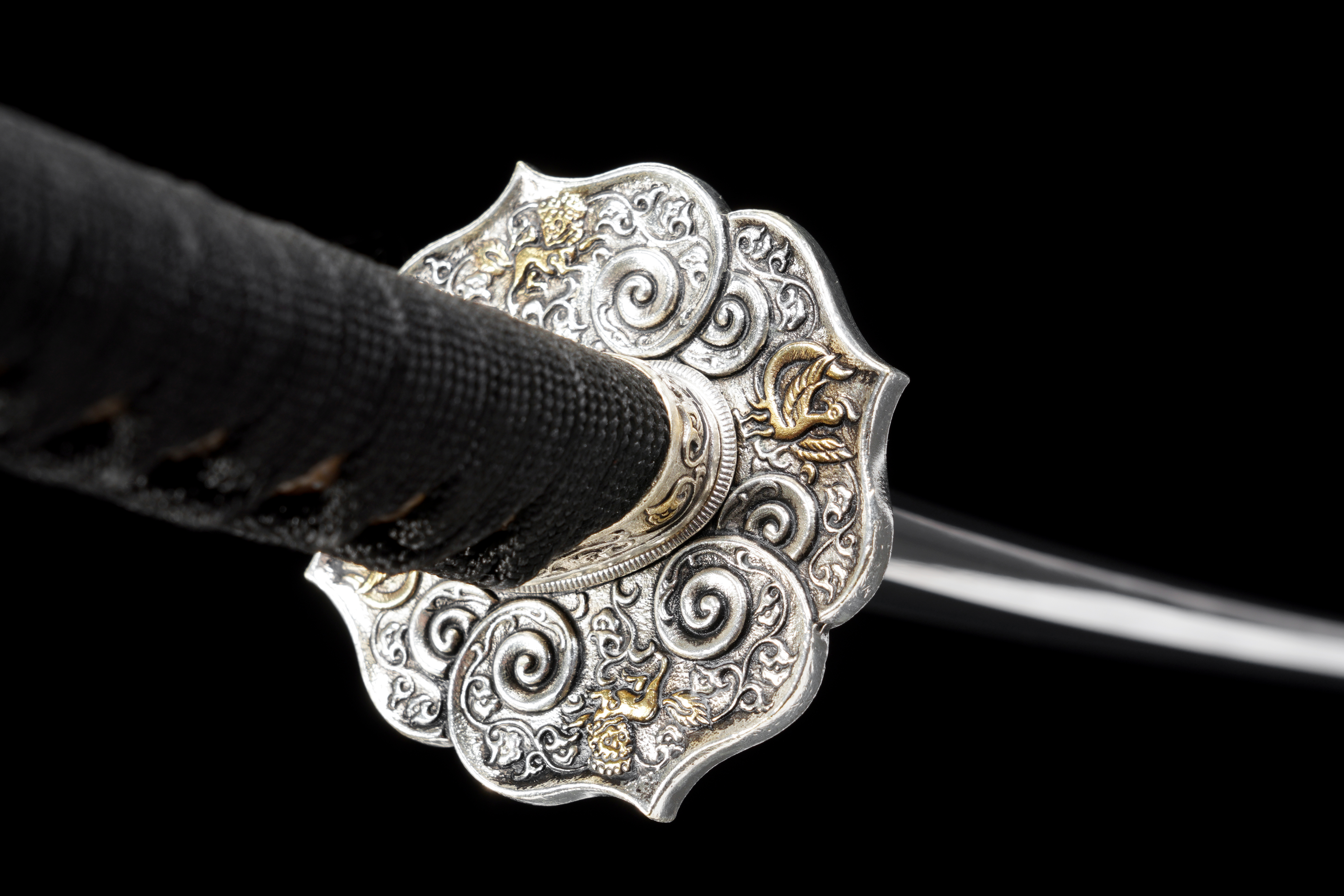 Handmade Japanese Katana Damascus Folded Steel Clay Tempered Full Tang