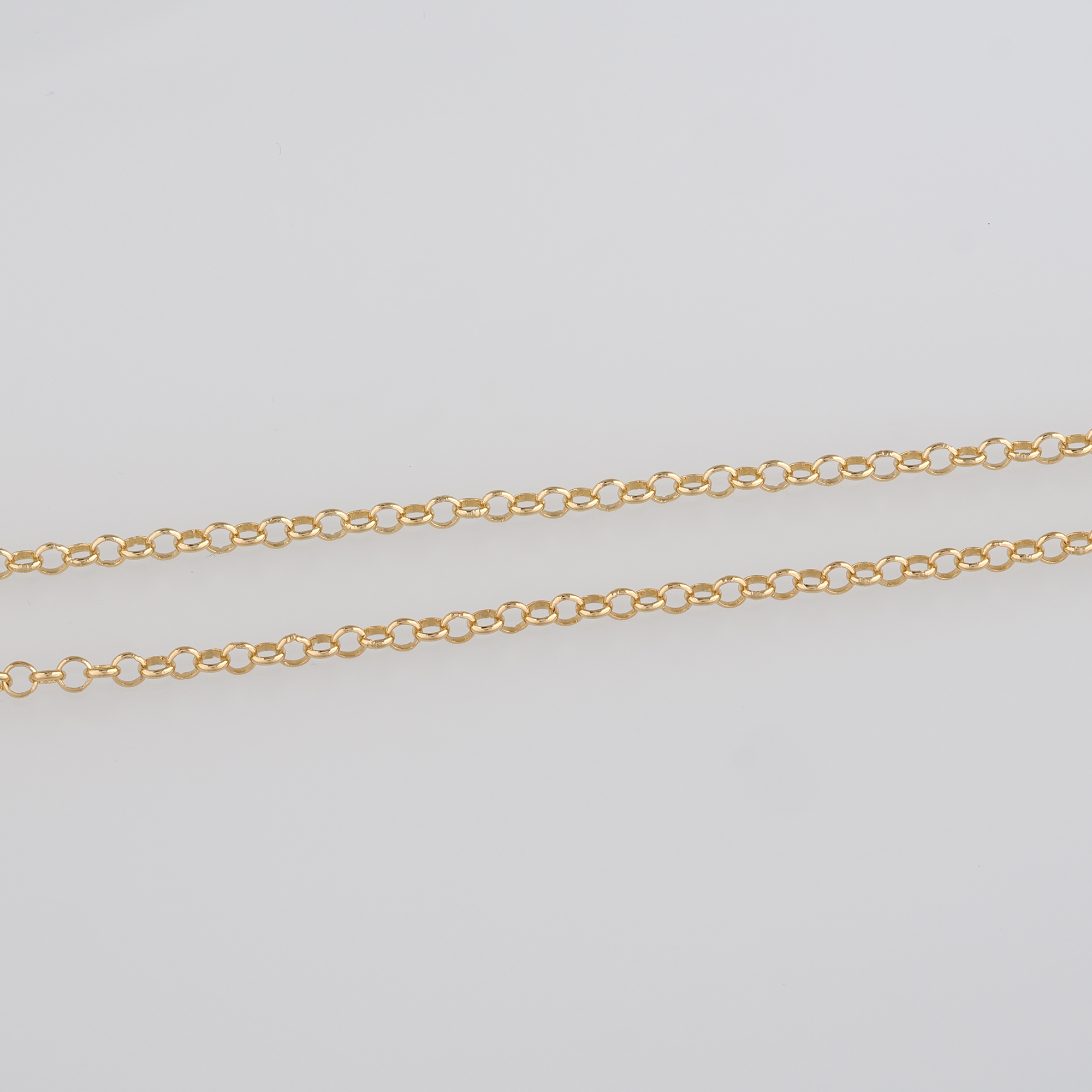 18K Gold Filled Round Chain Necklace,Minimalist Link Chain,Gold Rolo Chain Necklace for Women DIY Jewelry Making Supply