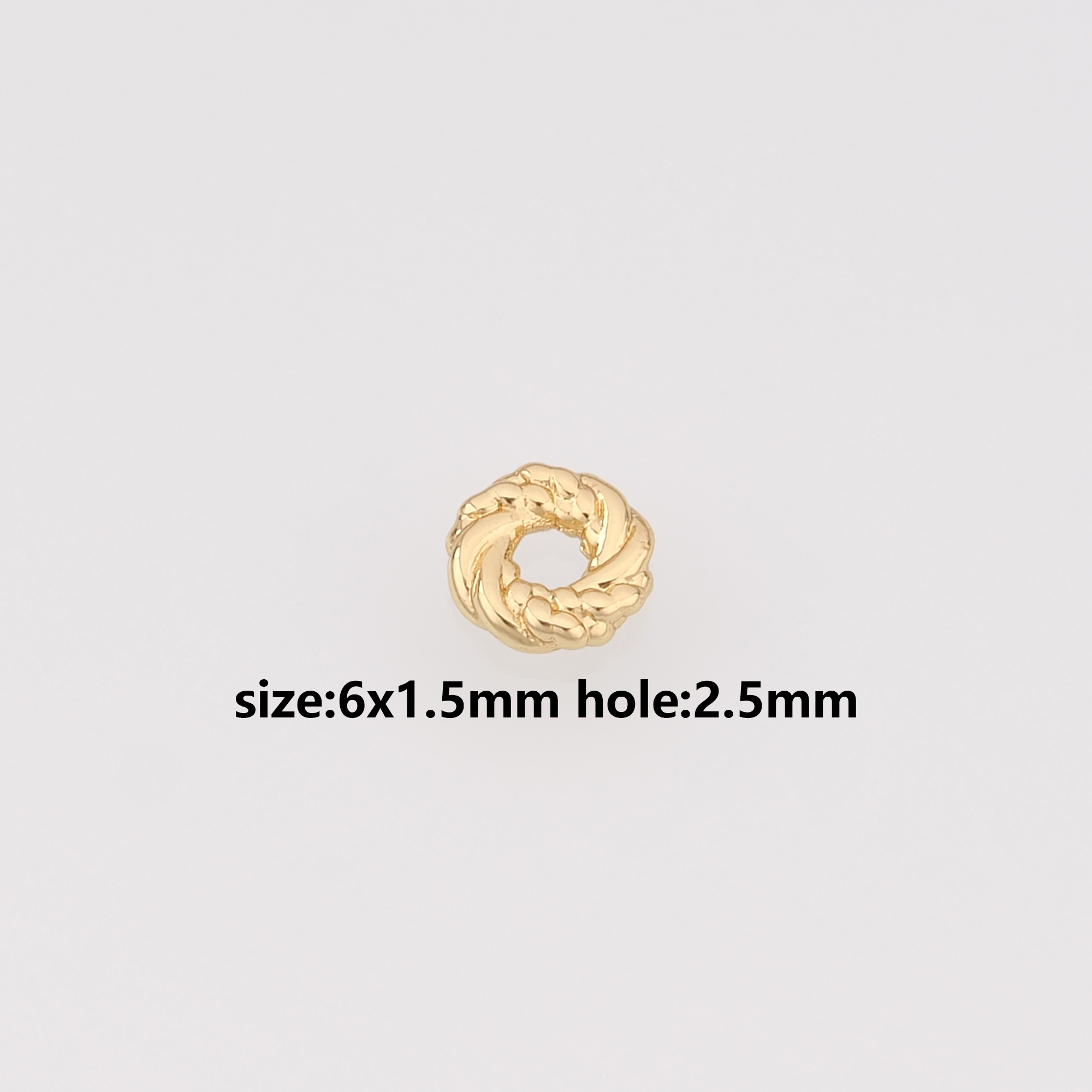 20Pcs 18K Gold Filled Spiral Beads,Twist Bead,Gold Knot Spacer Beads,DIY Jewelry Making Supply