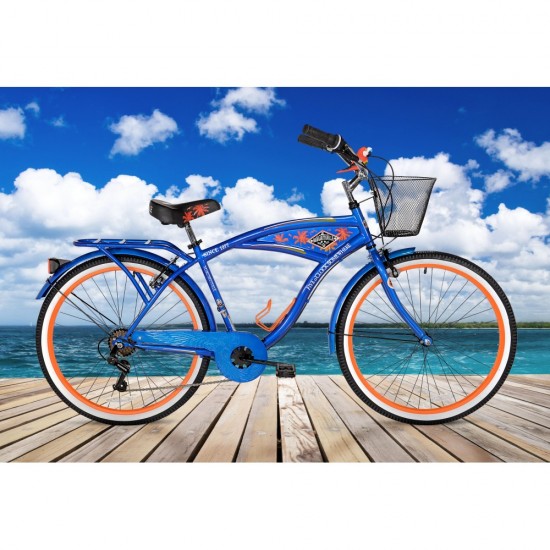 26″ Multi-Speed Cruiser Men’s Bike, Blue