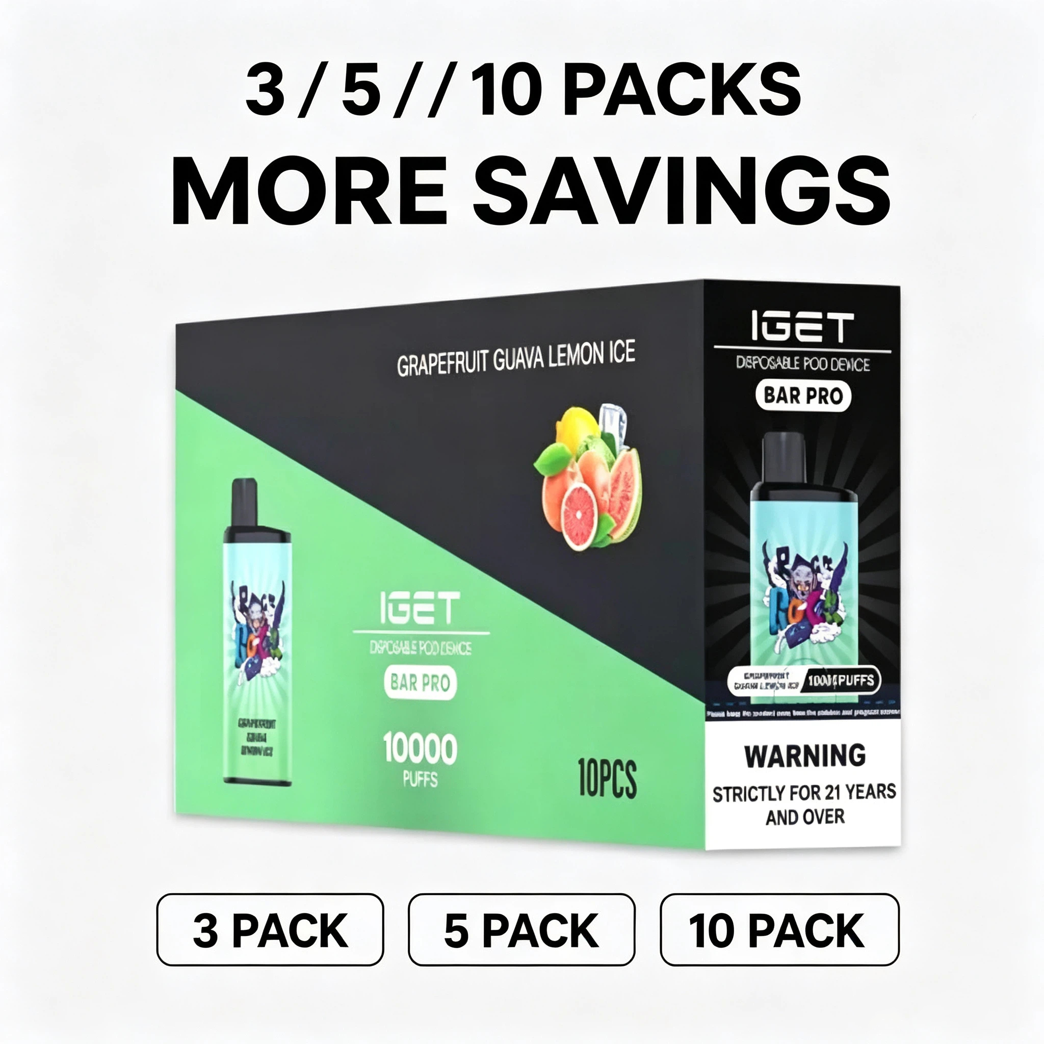 IGET Bar PRO 10000 Disposable Vape|3-5-10pcs