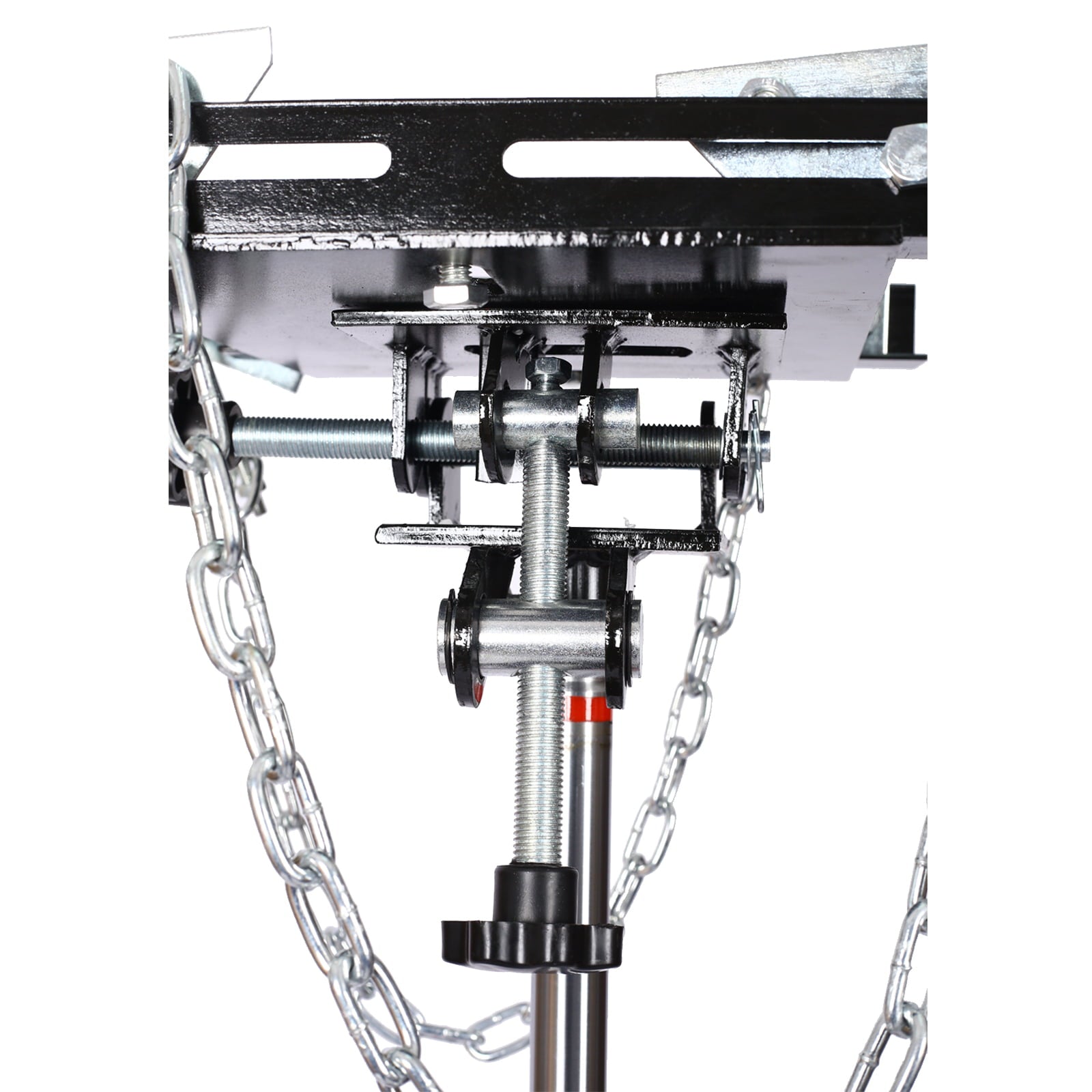 2 Stage 1660lbs Telescopic Transmission Jack with Pedal 360° Swivel Wheel Adjustable Height Hydraulic Jack for Car Lift 0.75 Ton, Red