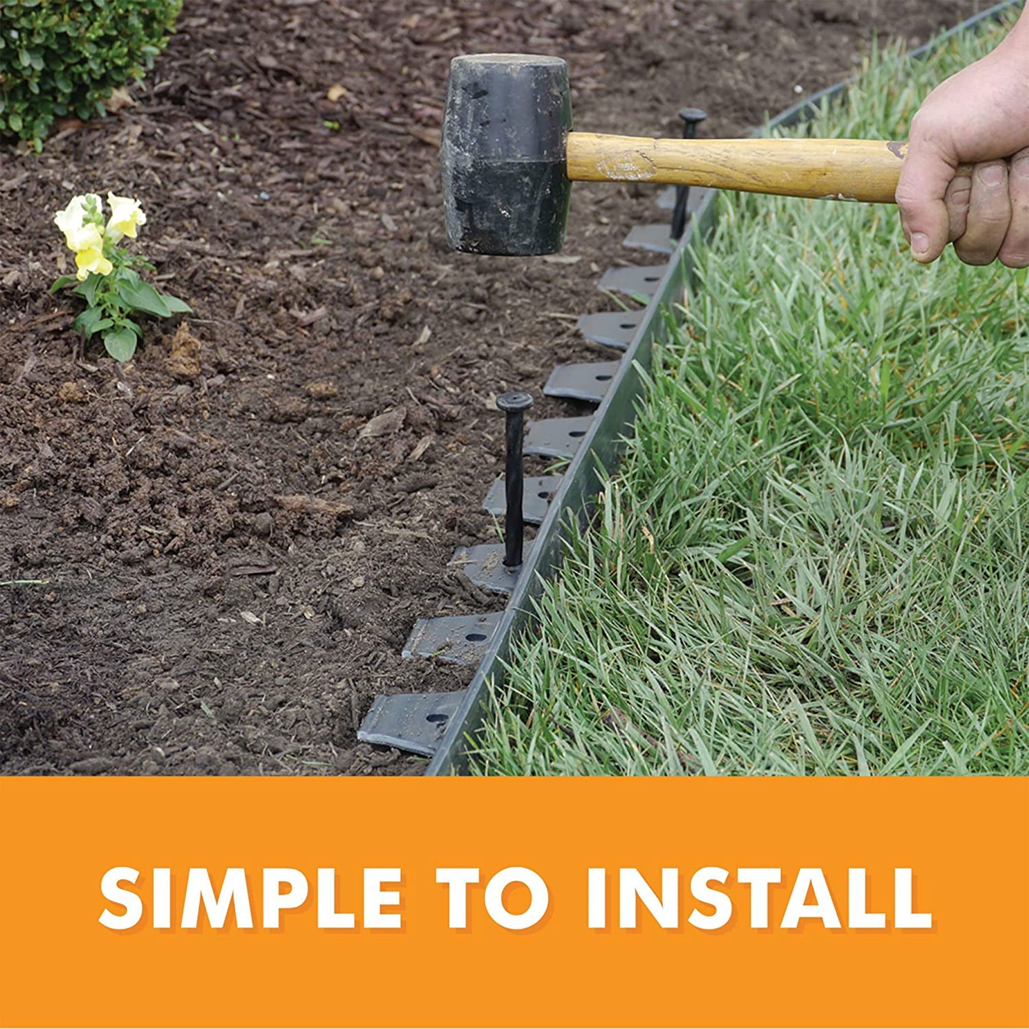 EasyFlex Tall Wall No-Dig Landscape Edging, 90′ kit