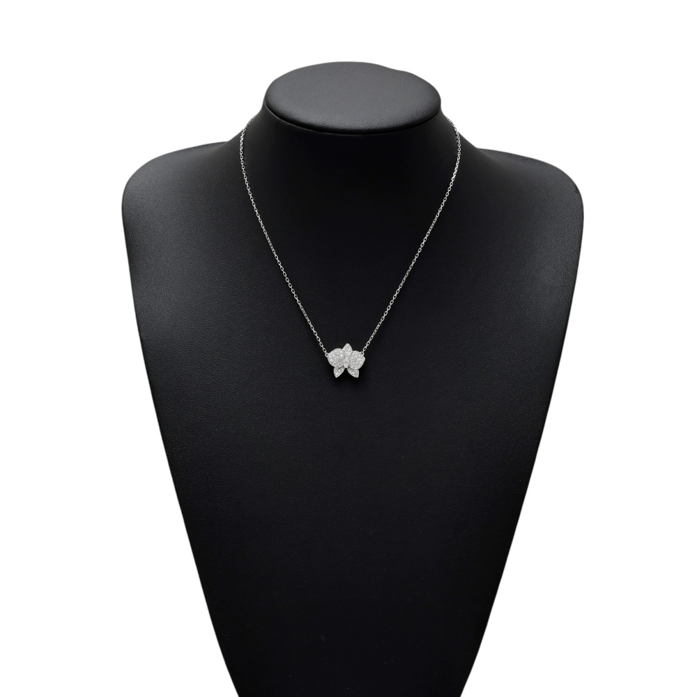 Cartier Caresdor Kidepal Necklace 18K White Gold Diamond