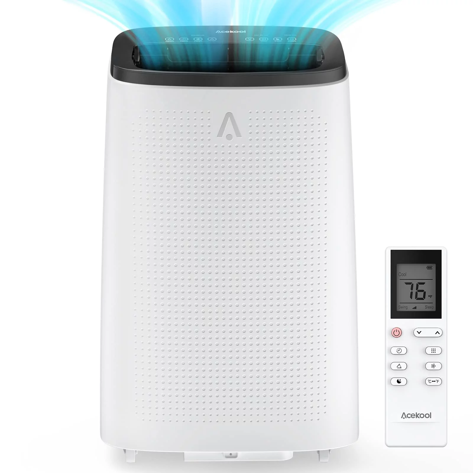 14000 BTU Portable Upright Air Conditioner for Bedroom Living Room,  Floor AC Unit Cooling Fun for Rooms 700 sq ft. with Wheels and Remote Control, Fast Cooler Machines for Office
