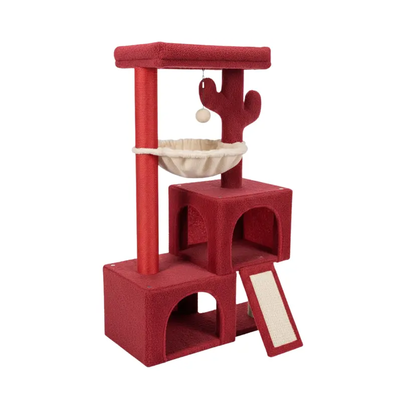 Premium Cat Tree Tower – Twin Condos, Hammock, and Natural Sisal Scratching Posts