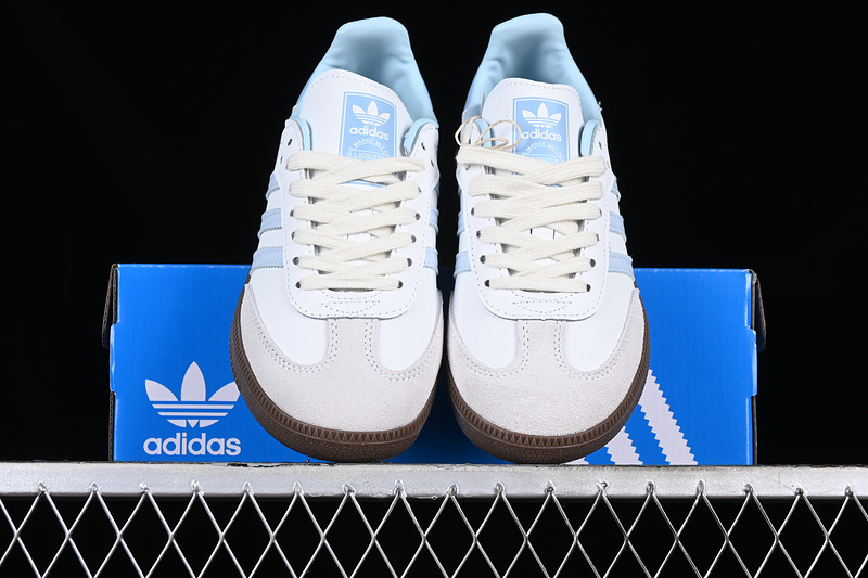 Adidas Samba Vegan White/Brown/Blue/Grey ID2055