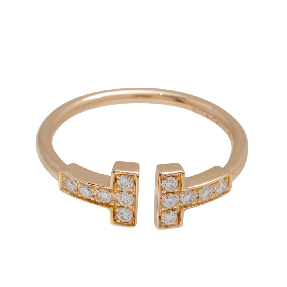 Tiffany & Co. Tiffany T Diamond Wire Ring 18K Rose Gold 60147315