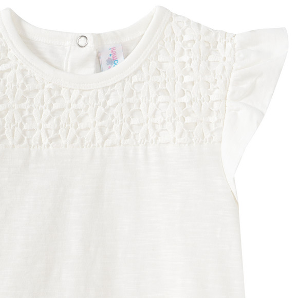 Topomini Baby T-Shirt mit Häkelspitze