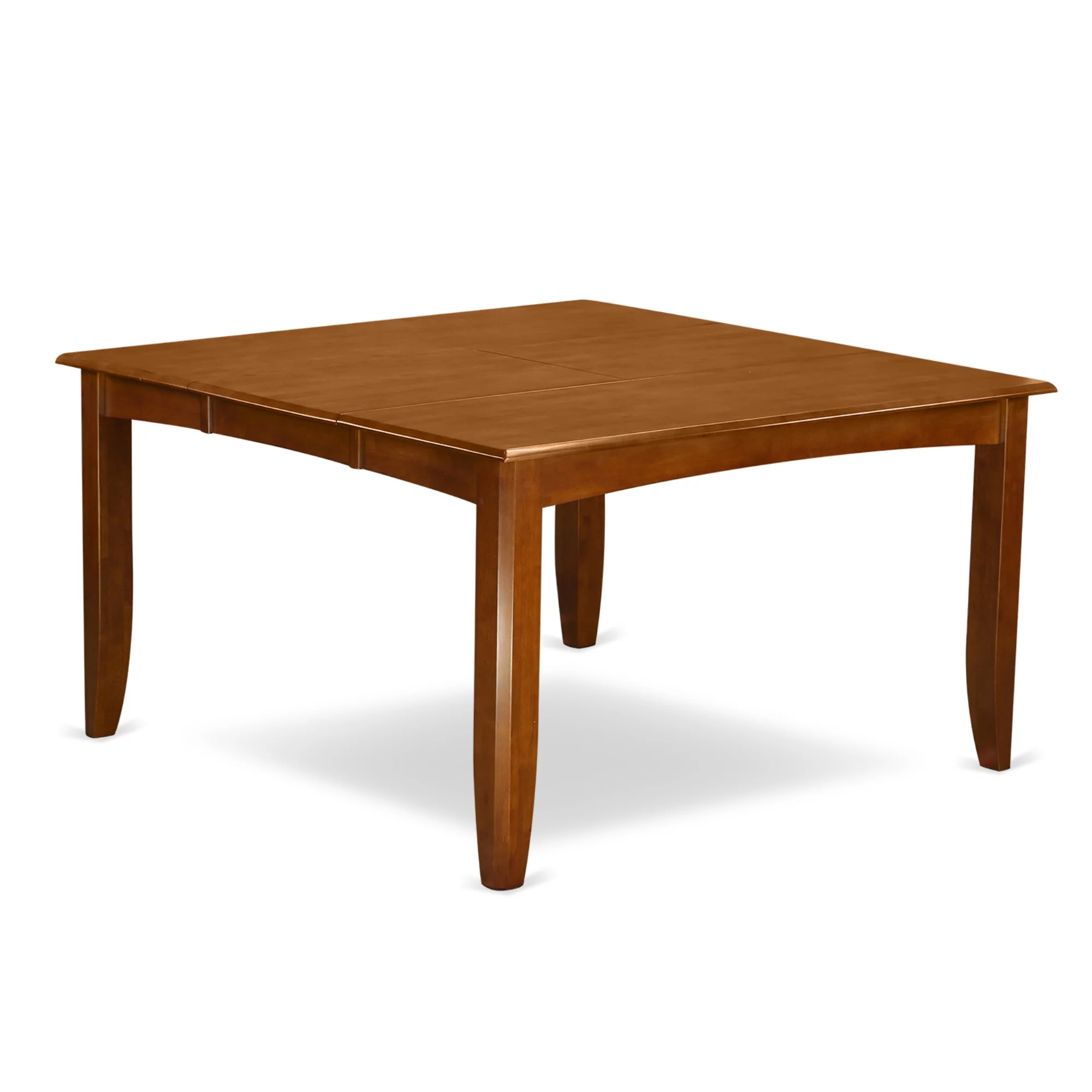 PFPL5-SBR-C 5 Pc Dining room set-Square Table with Leaf and 4 Dining Chairs.