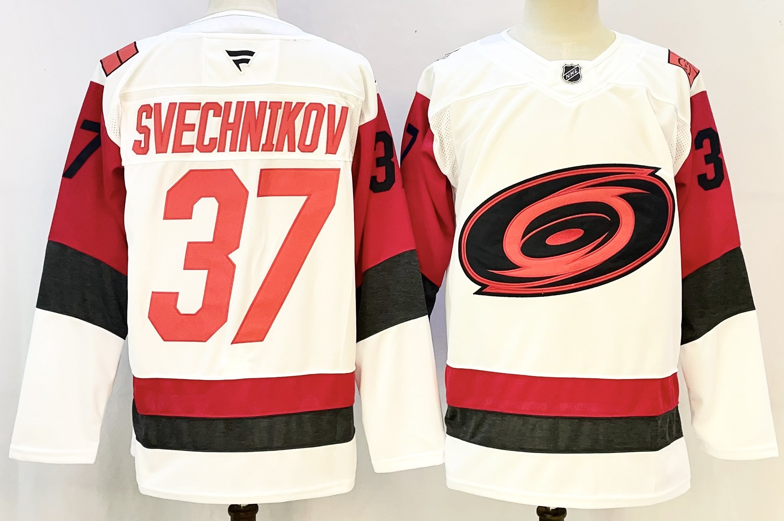 Men's Carolina Hurricanes Andrei Svechnikov #37 Fanatics White Away Premium Jersey