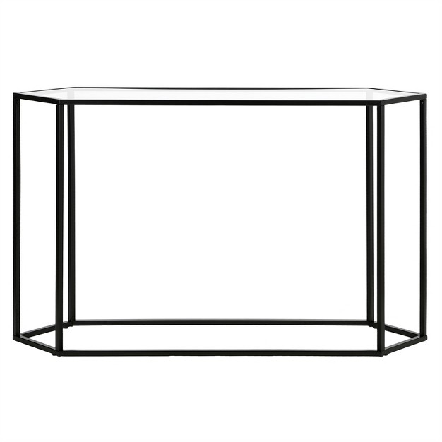 Streamlined Black And Bronze Metal Console Table Henn amp hart