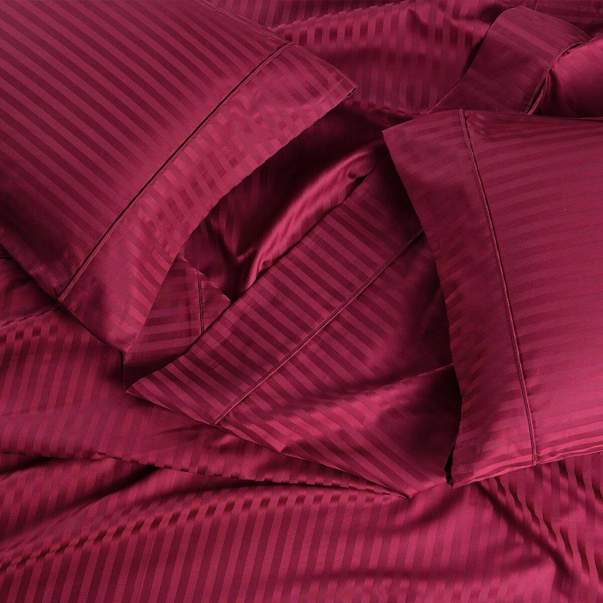 Bed Sheets 600 Thread Count Striped Full / Gold